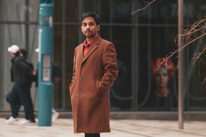 Dwai Banerjee outside near MIT Museum