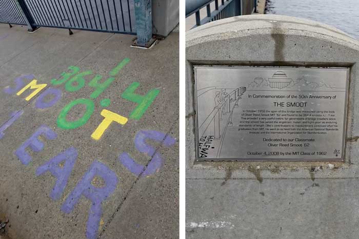 Smoot signs on the Mass Ave Bridge